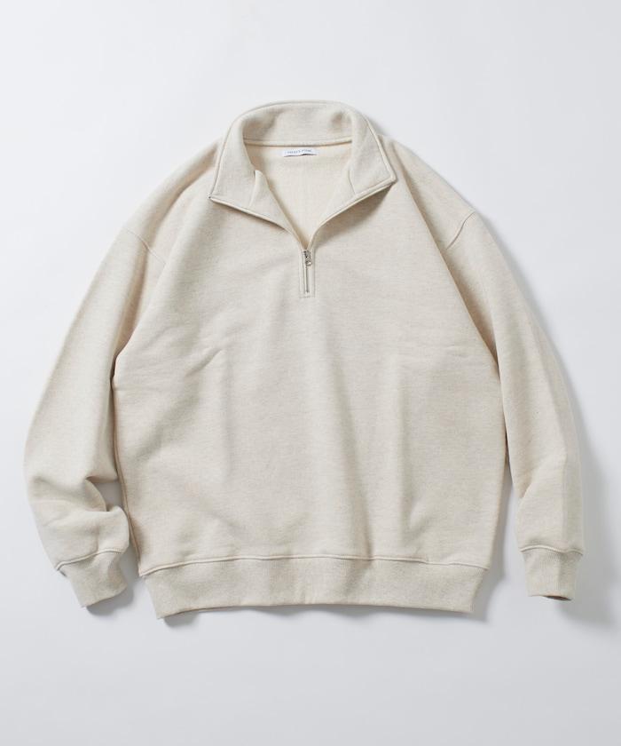 COMFORT HEATHER 復古風格加絨半拉鍊衛衣