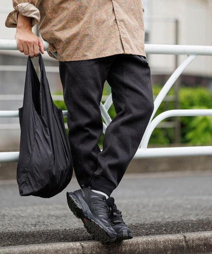 修身針織抓絨束腳褲
