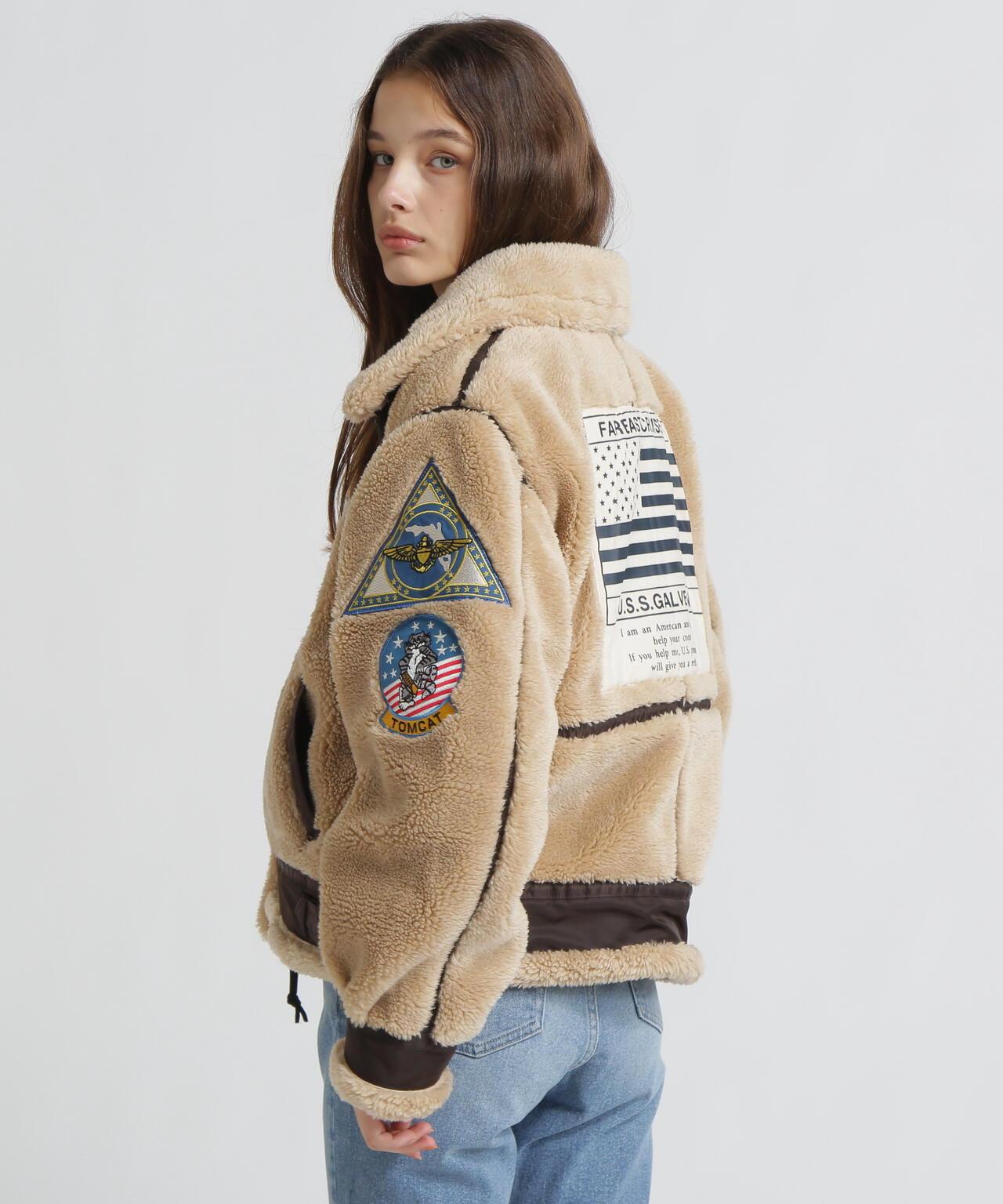 WOMAN RETORO BOA B-3 TOPGUN