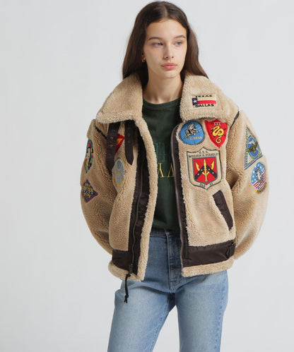 WOMAN RETORO BOA B-3 TOPGUN