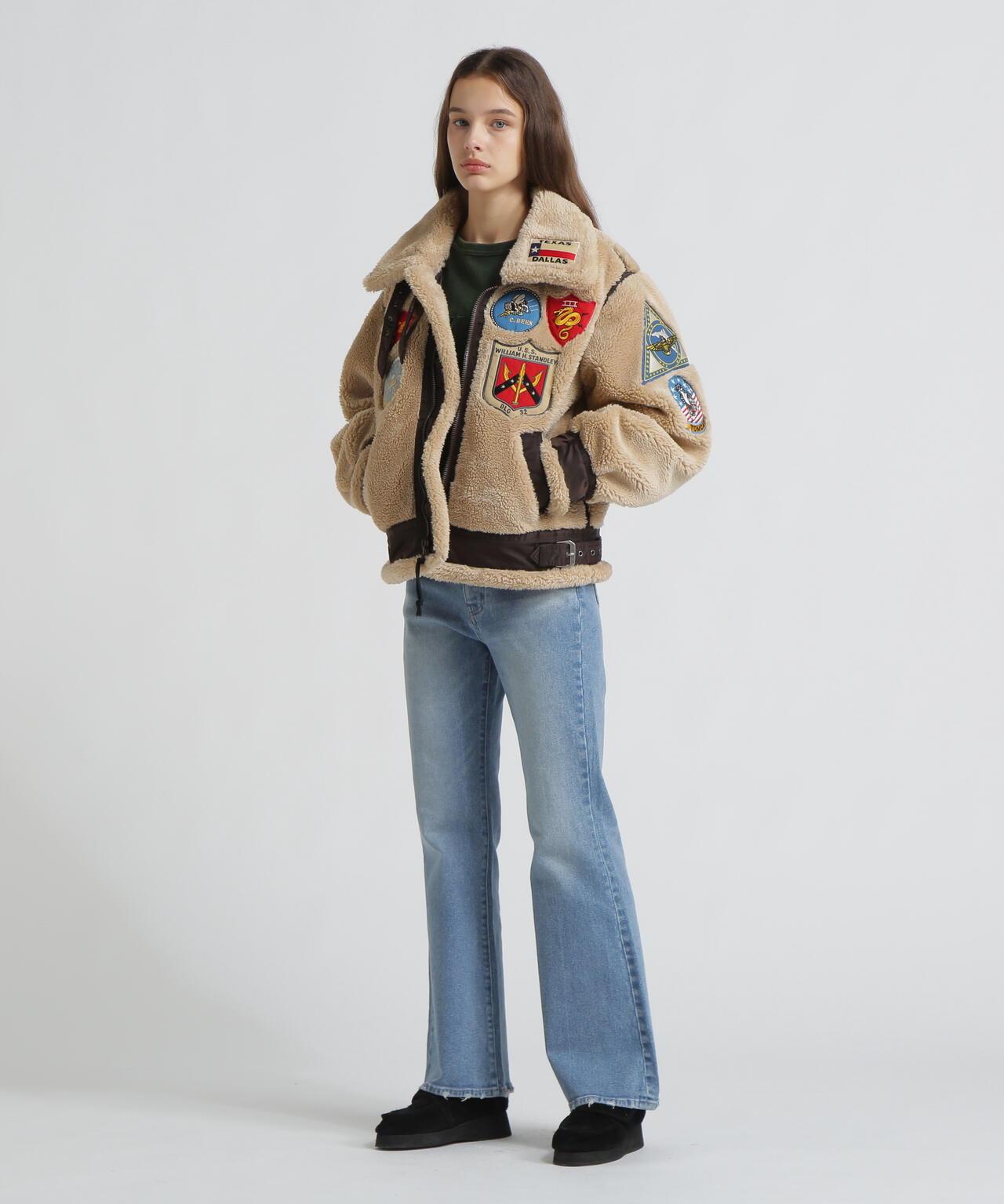 WOMAN RETORO BOA B-3 TOPGUN