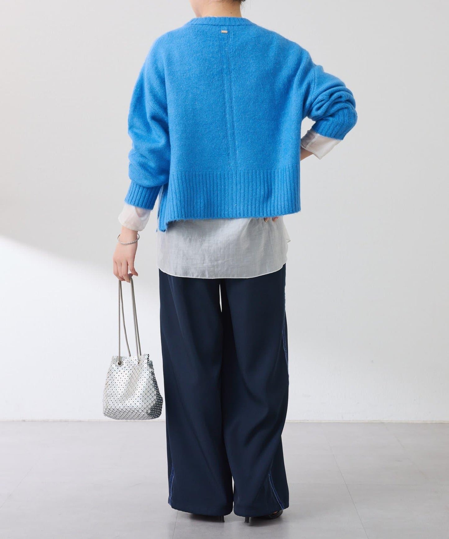 【美腿效果◎】側邊天鵝絨抽繩收口褲