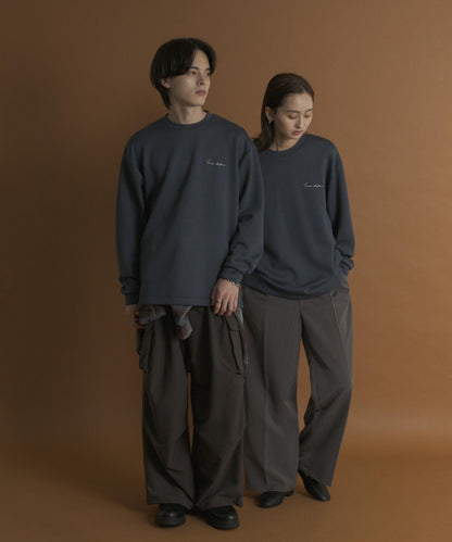 部分色 刺繡加厚長袖T恤