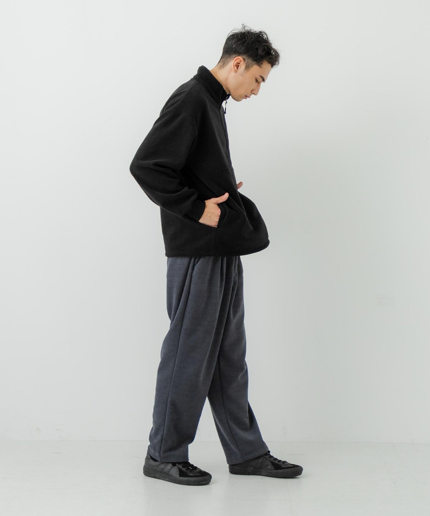 THOUSAND MILE×URBAN RESEARCH 針織抓絨半拉鍊套頭衫