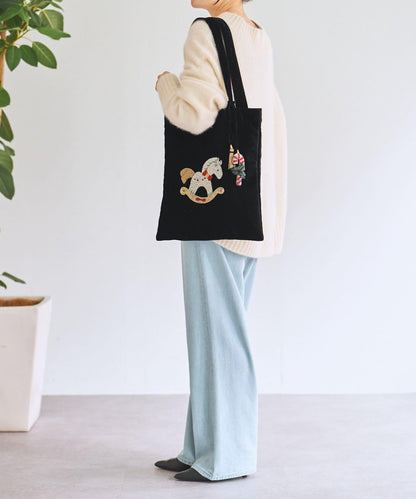 《CITRUS》獨角獸刺繡托特包