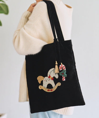 《CITRUS》獨角獸刺繡托特包
