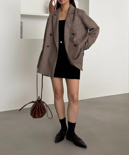 【CAPRICIEUX LE'MAGE×nanaco聯名】粗花呢夾克