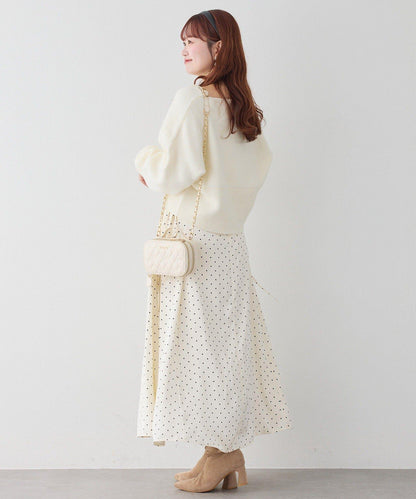 【套裝促銷商品】交叉針織&側邊繫帶吊帶連衣裙套裝