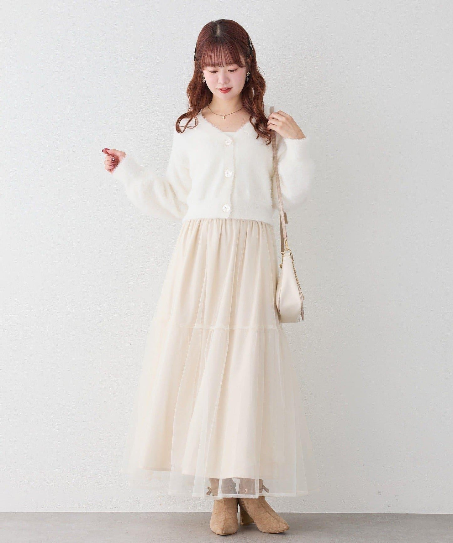 【套裝優惠商品】網紗長裙