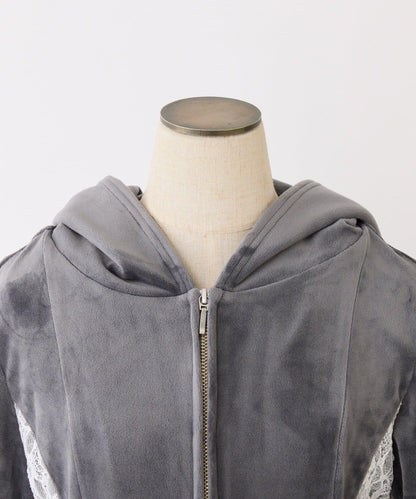 【可成套搭配】天鵝絨連帽衛衣