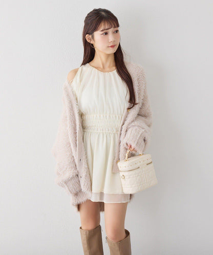 【套裝優惠商品】露肩褶皺長款上衣