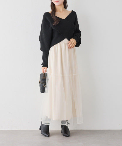 【套裝優惠商品】網紗長裙