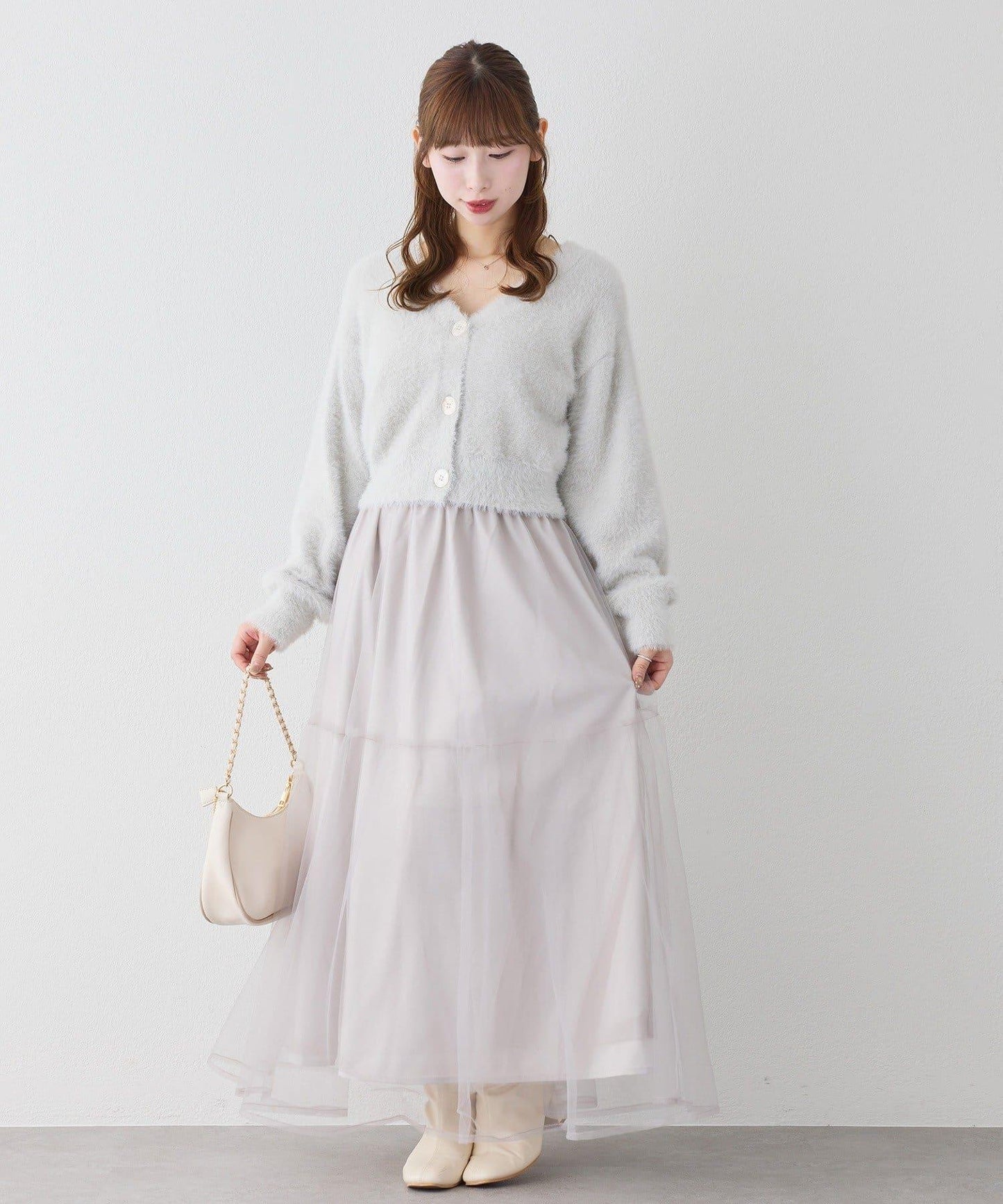 【套裝優惠商品】網紗長裙