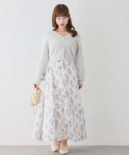 【套裝促銷商品】交叉針織&側邊繫帶吊帶連衣裙套裝