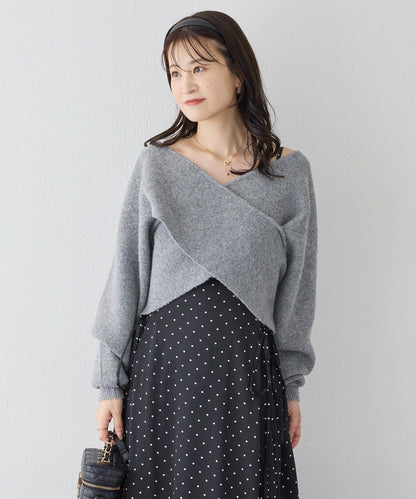 【套裝促銷商品】交叉針織&側邊繫帶吊帶連衣裙套裝