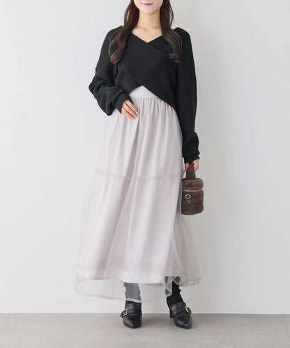 【套裝優惠商品】網紗長裙