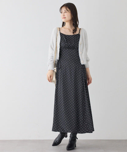 【套裝促銷商品】交叉針織&側邊繫帶吊帶連衣裙套裝