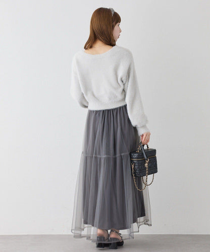 【套裝優惠商品】網紗長裙