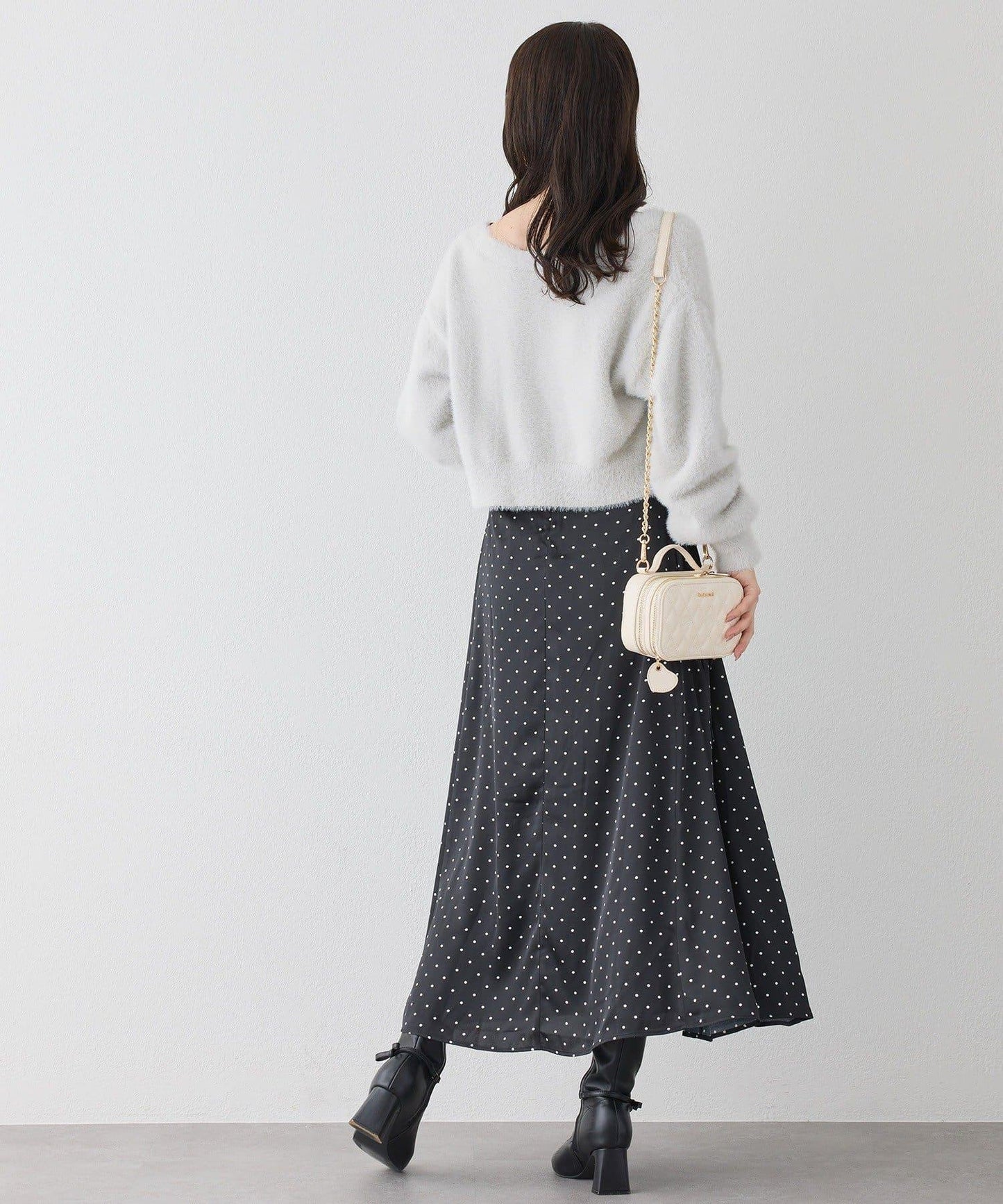 【套裝促銷商品】交叉針織&側邊繫帶吊帶連衣裙套裝