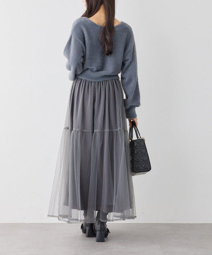 【套裝優惠商品】網紗長裙