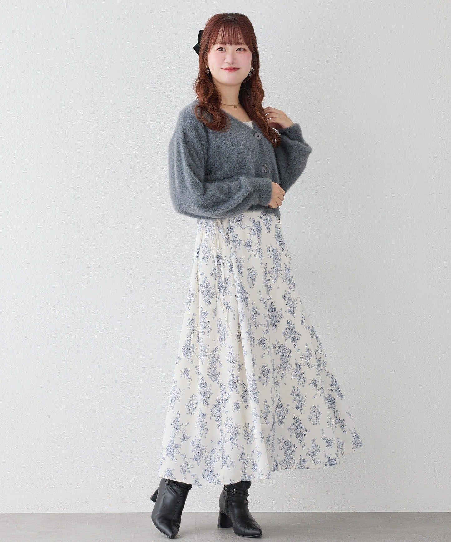 【套裝促銷商品】交叉針織&側邊繫帶吊帶連衣裙套裝