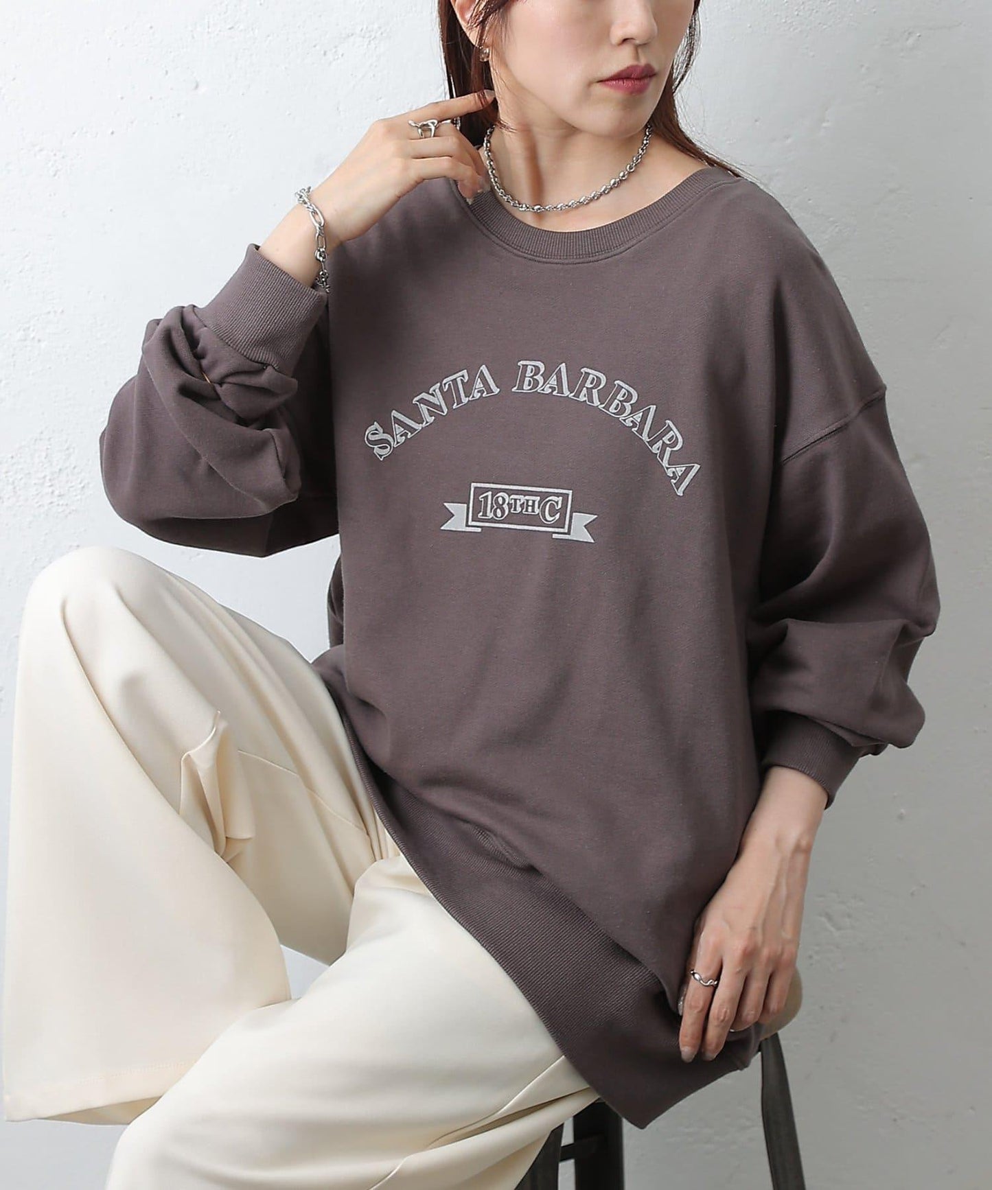 SANTA BARBARA加絨套頭衫