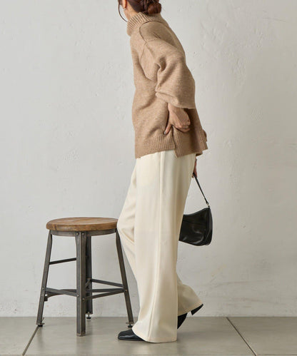 寬鬆柔軟高領針織衫