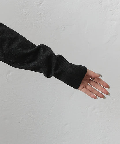 亮片圓領針織上衣