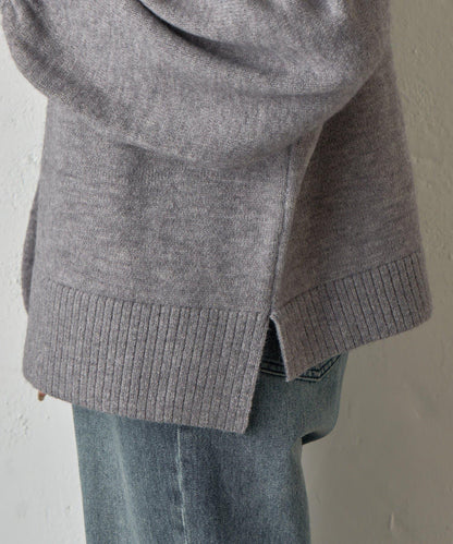 寬鬆柔軟高領針織衫