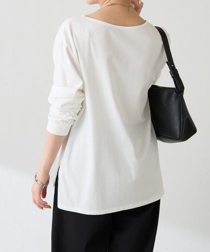 亮片字母長袖T恤/疊穿單品