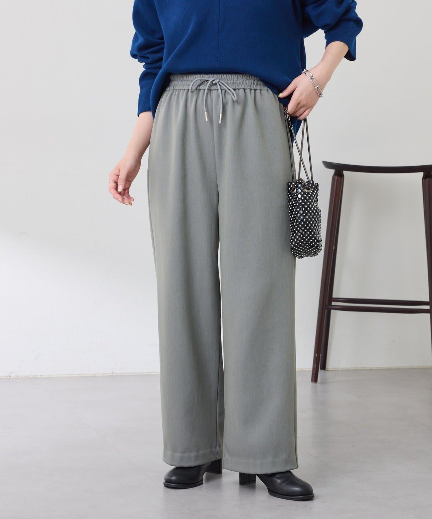 【可調節腰圍】加絨粘合休閒褲