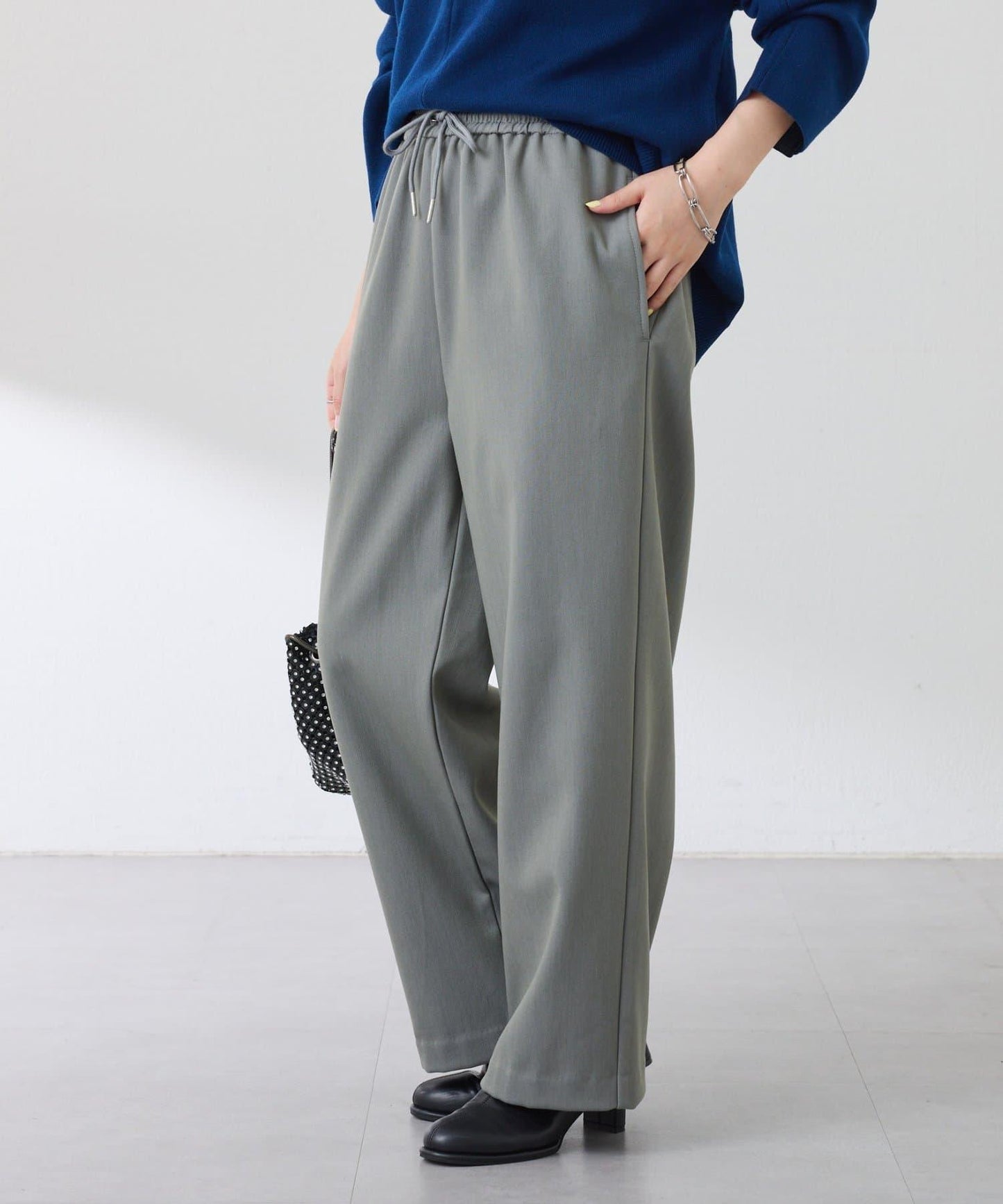 【可調節腰圍】加絨粘合休閒褲