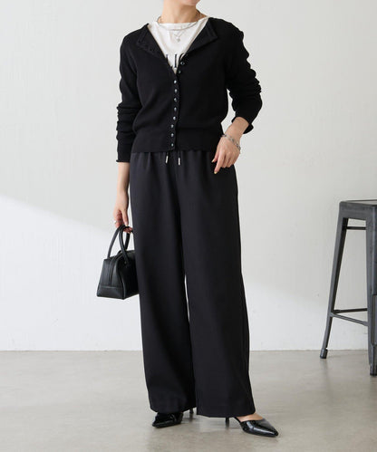 【可調節腰圍】加絨粘合休閒褲