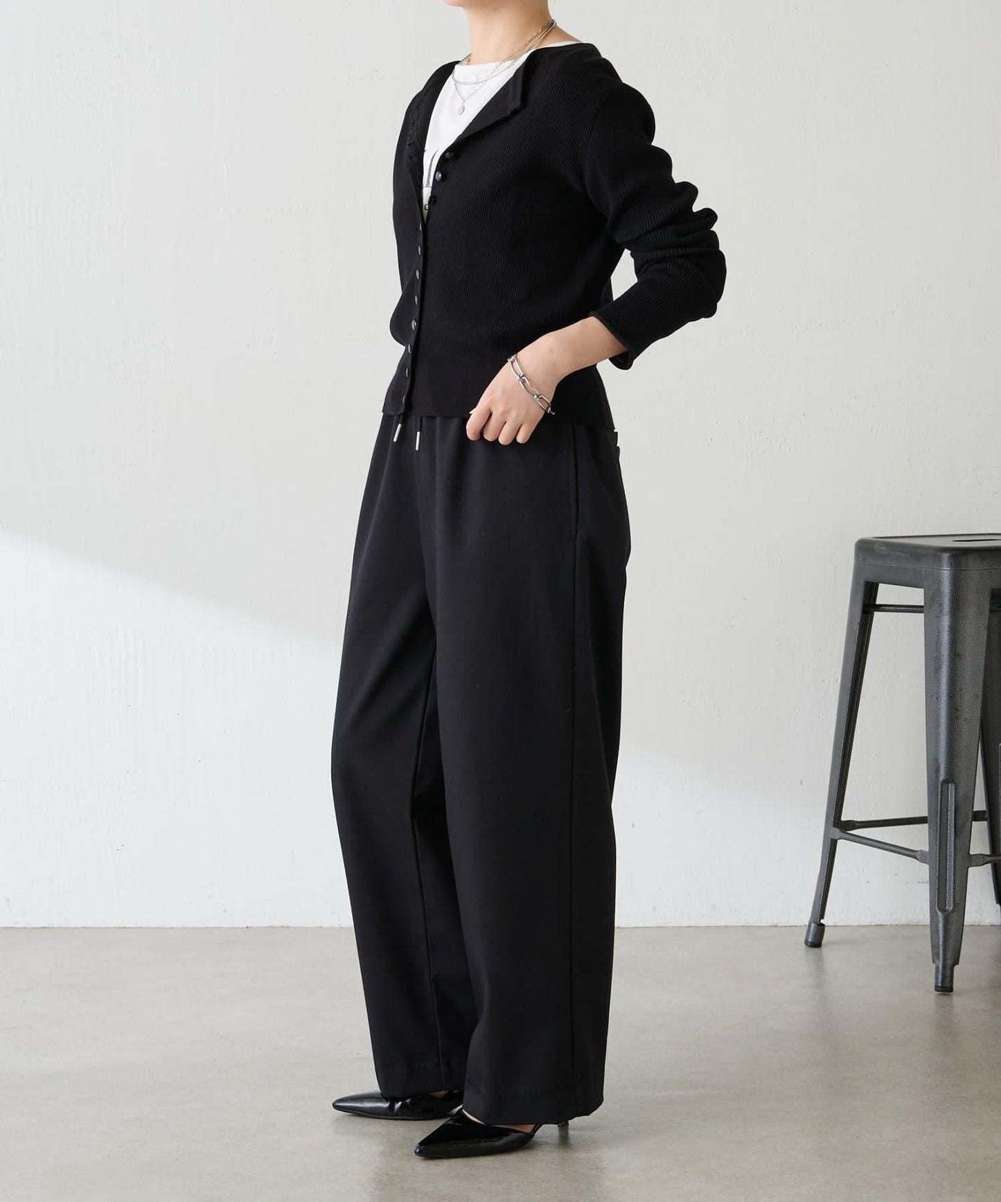 【可調節腰圍】加絨粘合休閒褲