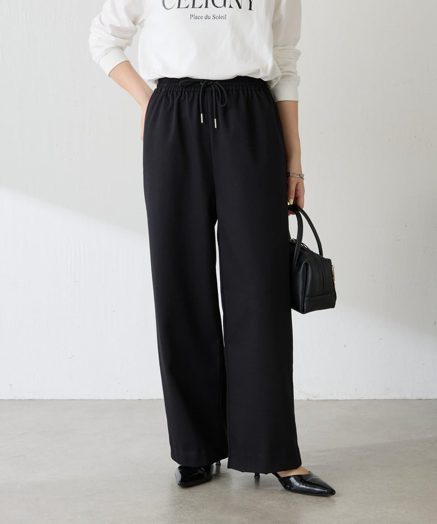 【可調節腰圍】加絨粘合休閒褲