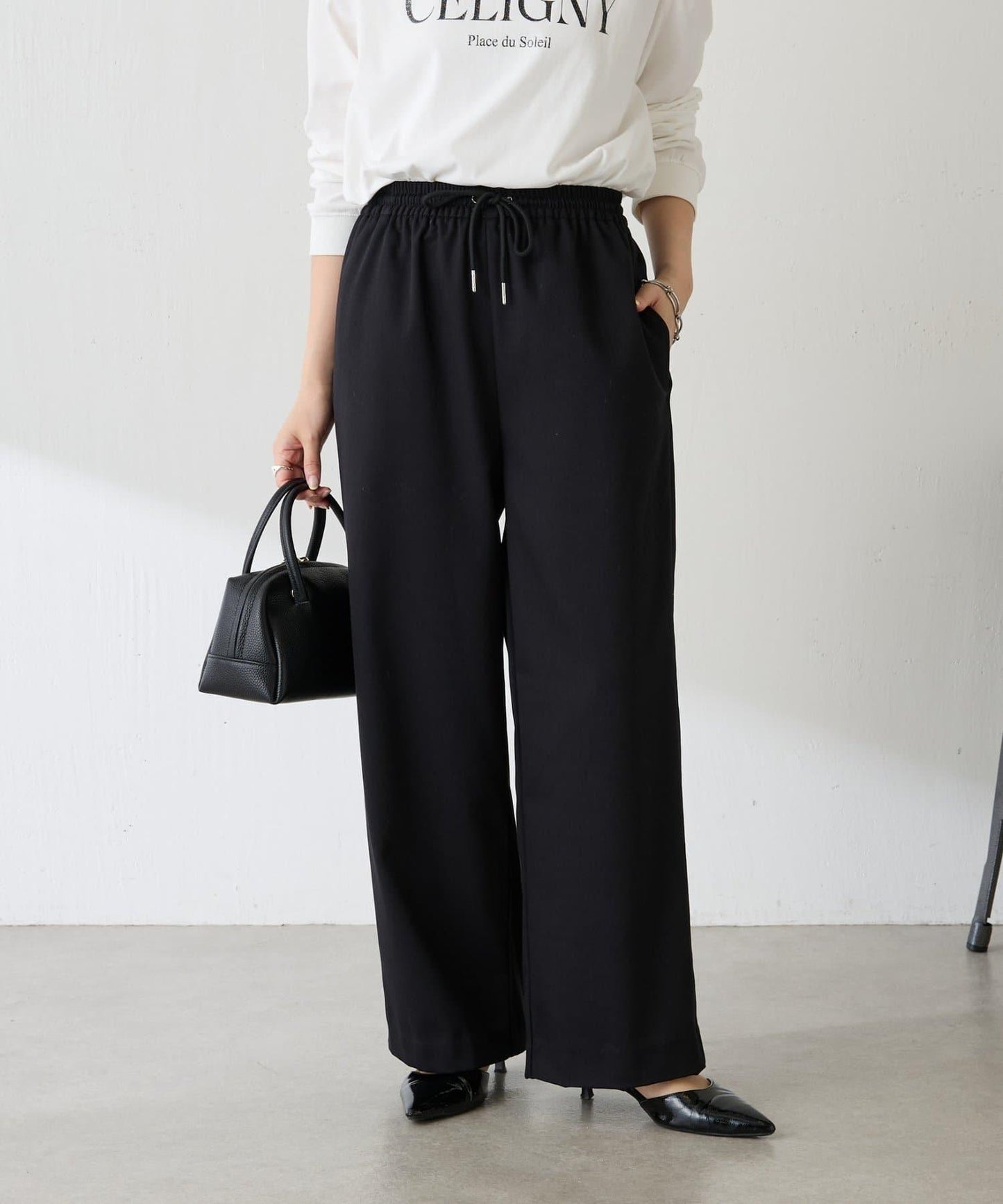 【可調節腰圍】加絨粘合休閒褲