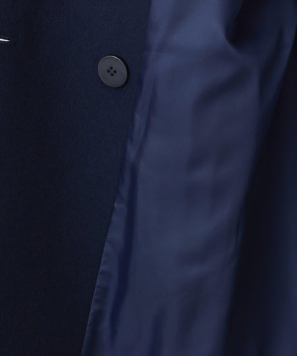 【羊毛混紡】針織袖雙排扣大衣