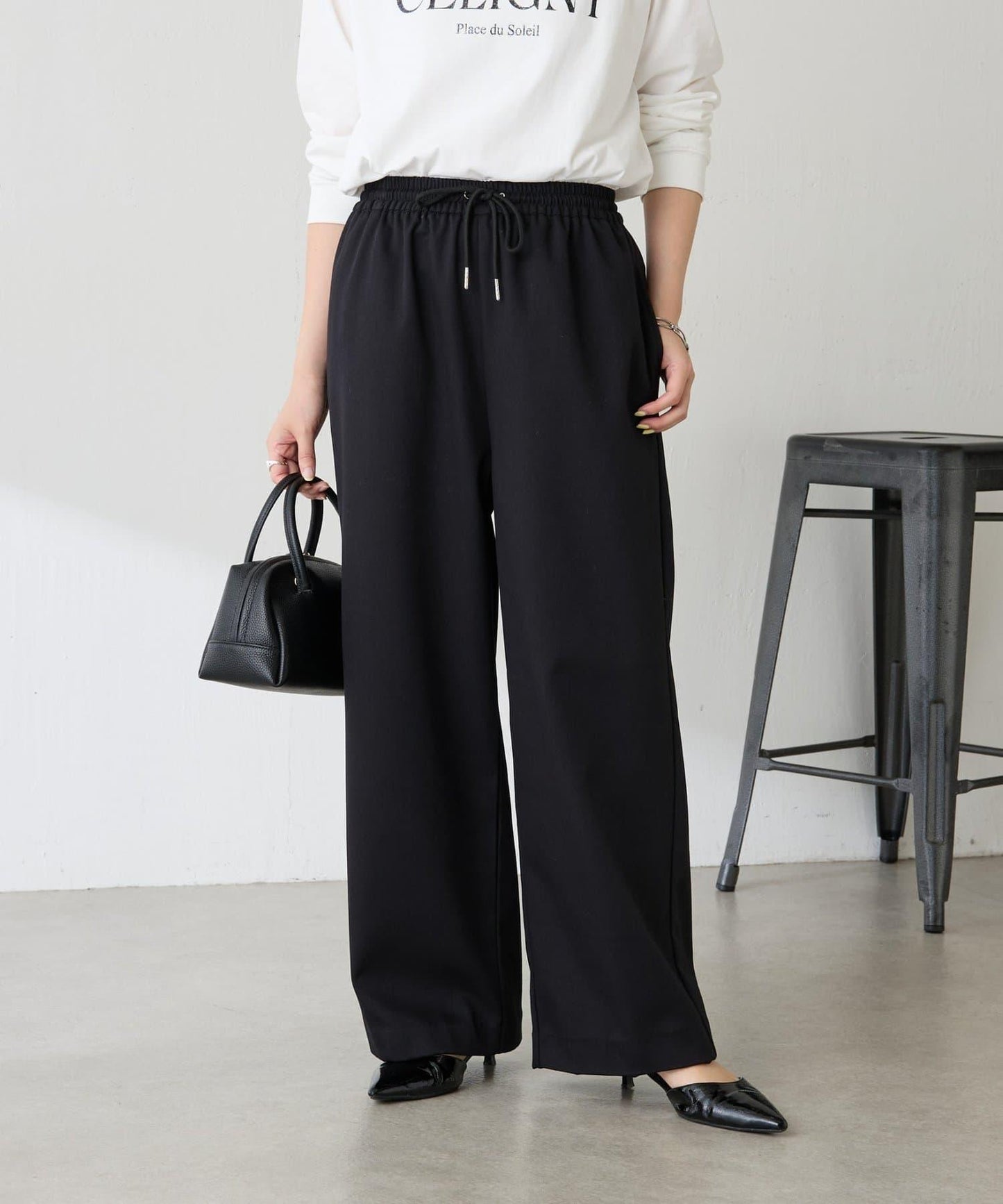 【可調節腰圍】加絨粘合休閒褲