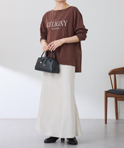 亮片字母長袖T恤/疊穿單品