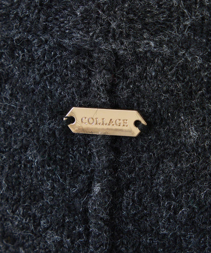 【可水洗針織】羊毛混紡開叉高領針織衫