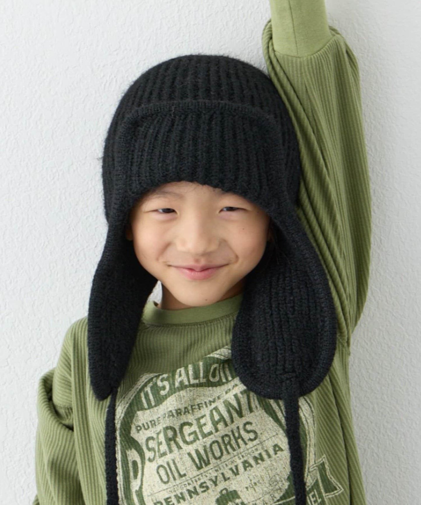 【KIDS】帶耳朵兩用針織帽