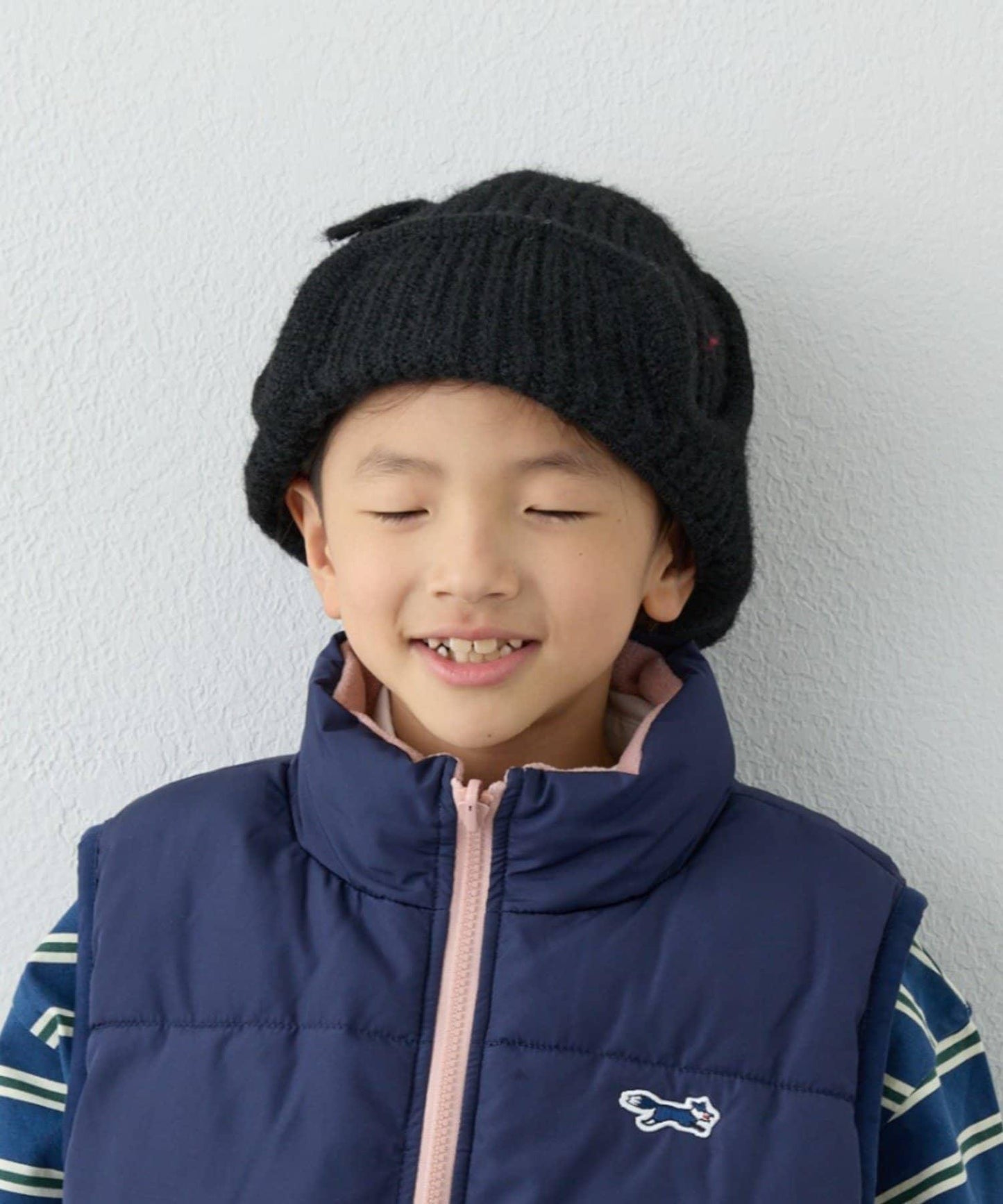【KIDS】帶耳朵兩用針織帽