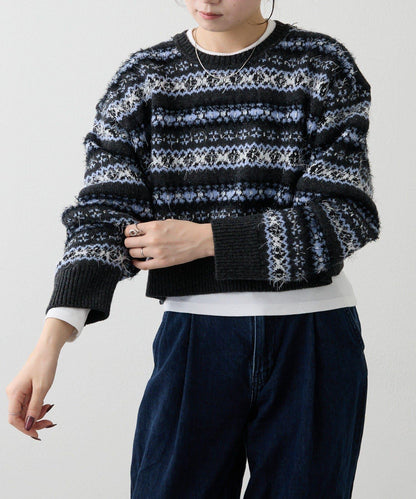 費爾島短款針織衫