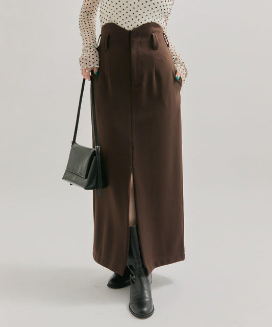 WAVE前拉鍊半身裙