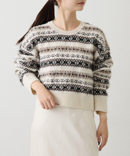 費爾島短款針織衫