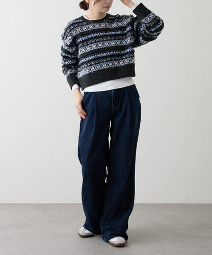 費爾島短款針織衫