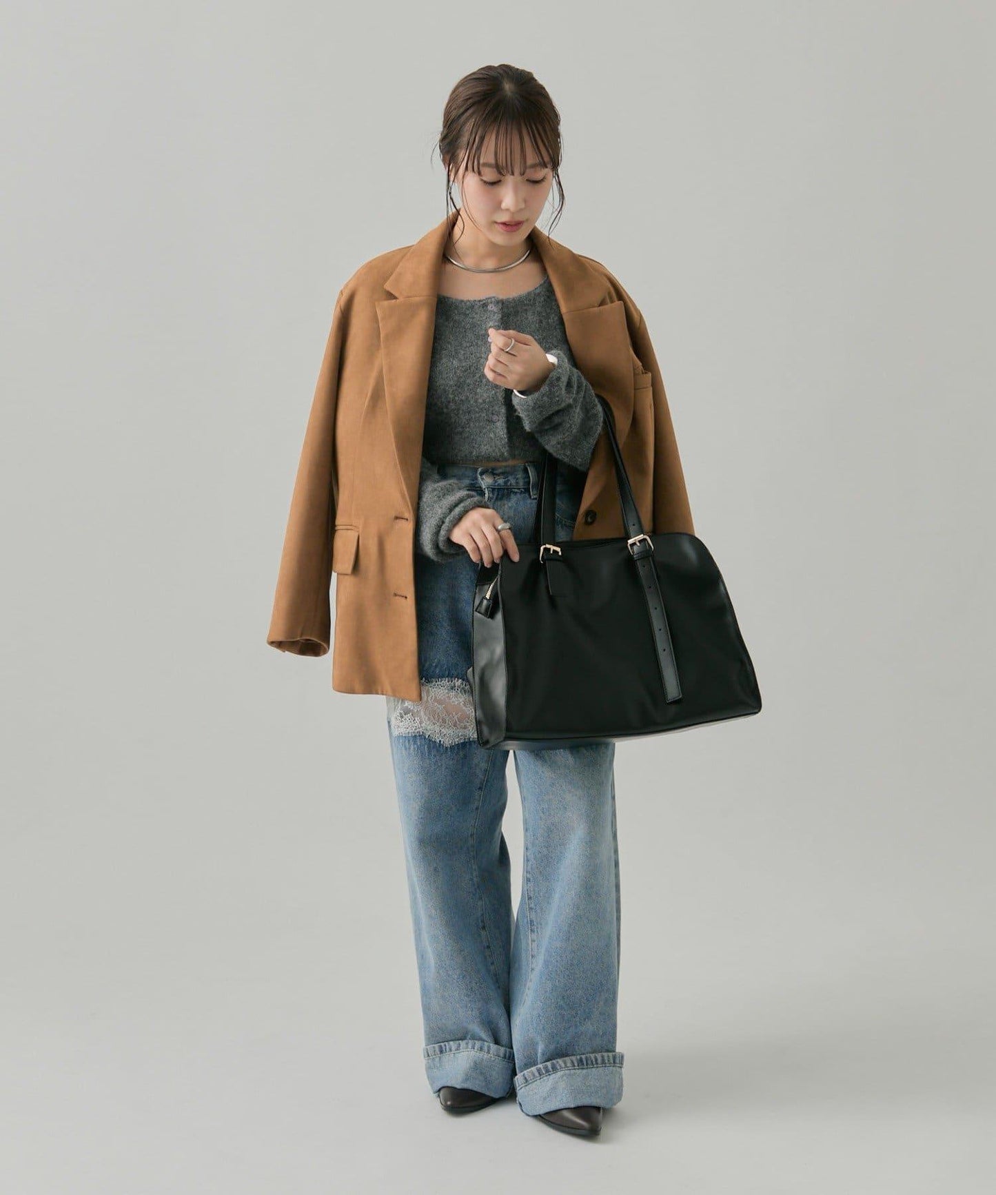 【@sktnnm企畫】拼接線條波士頓包