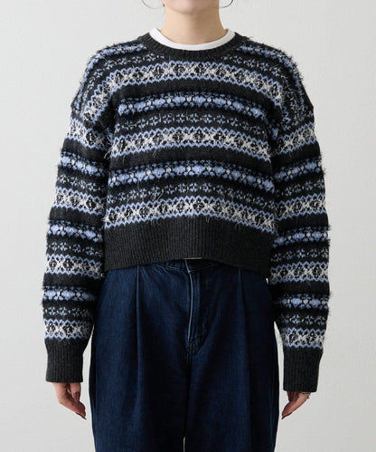 費爾島短款針織衫