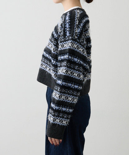 費爾島短款針織衫