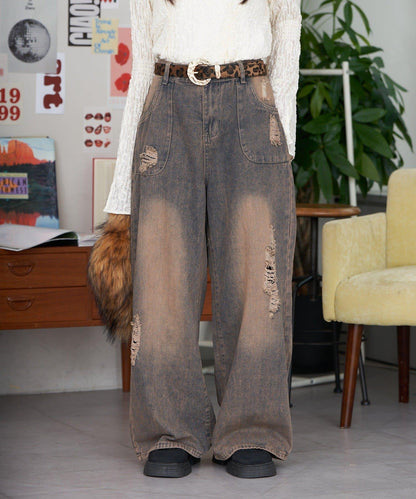 【neutral by ciaopanic】復古風寬鬆牛仔褲